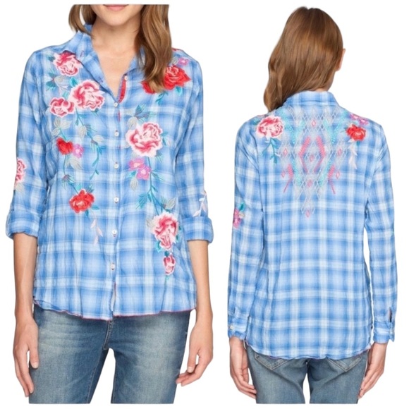 JOHNNY WAS BUTTON DOWN - SZ S - Picture 3 of 6